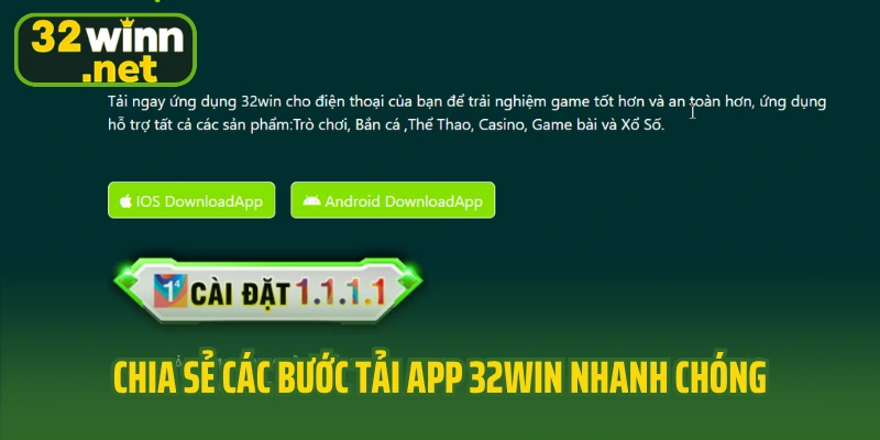 Chia sẻ các bước tải app 32Win nhanh chóng